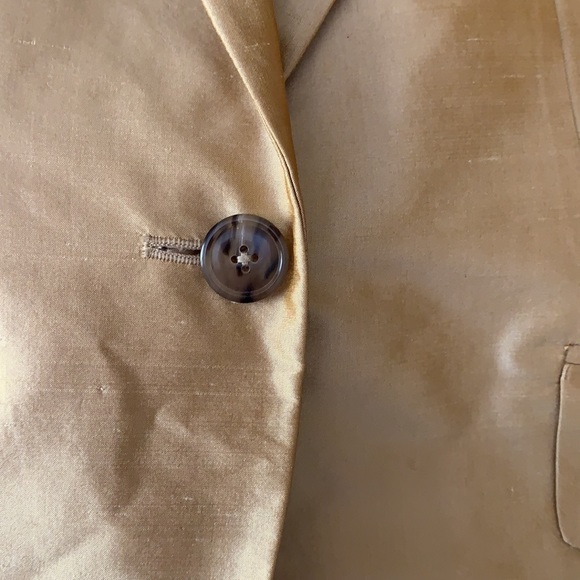 LINDA ALLARD ELLEN TRACY s 6 goldtone silk blazer in excellent condition - Picture 5 of 9
